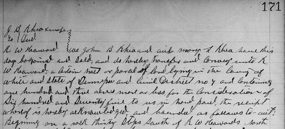 White County, TN Deed, Book 41, Page 171, Image 1